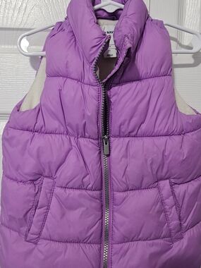 Old Navy Lavender Hooded Puffer Vest